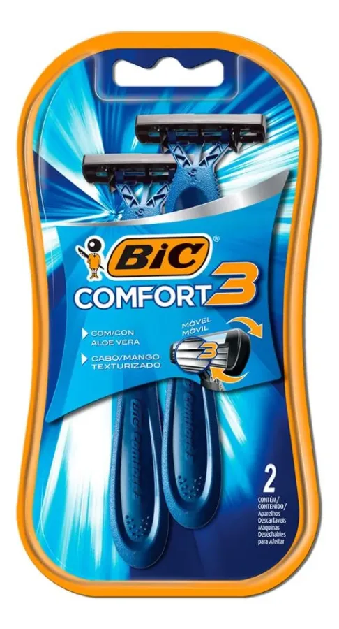 Aparelho de Barbear Bic Comfort 3 com 2 Unidades