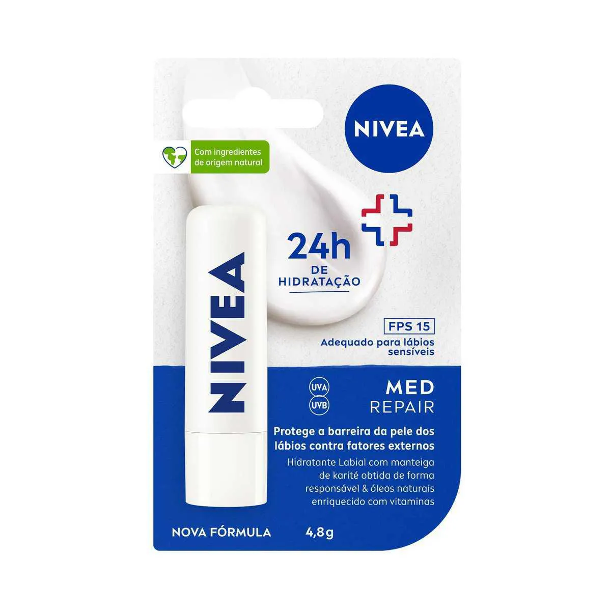 Protetor Labial NIVEA Med Repair Fps15 4,8G