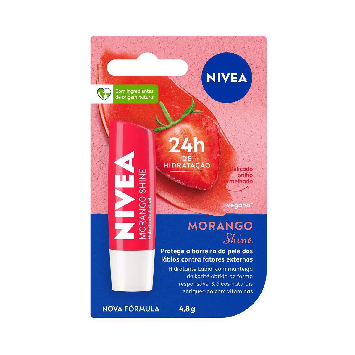 Protetor Labial NIVEA Morango 4,8G