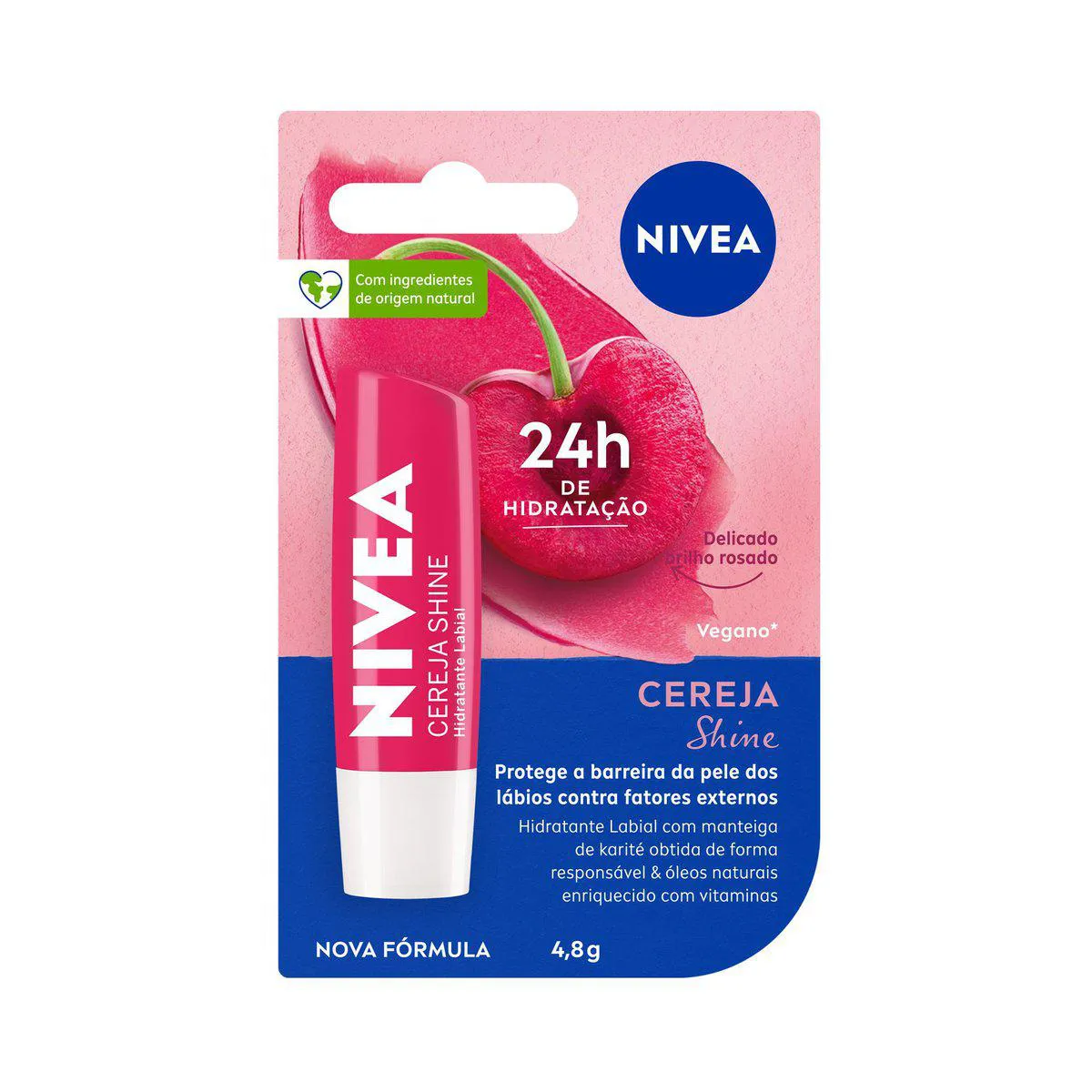 Protetor Labial NIVEA Cereja Shine 4,8G