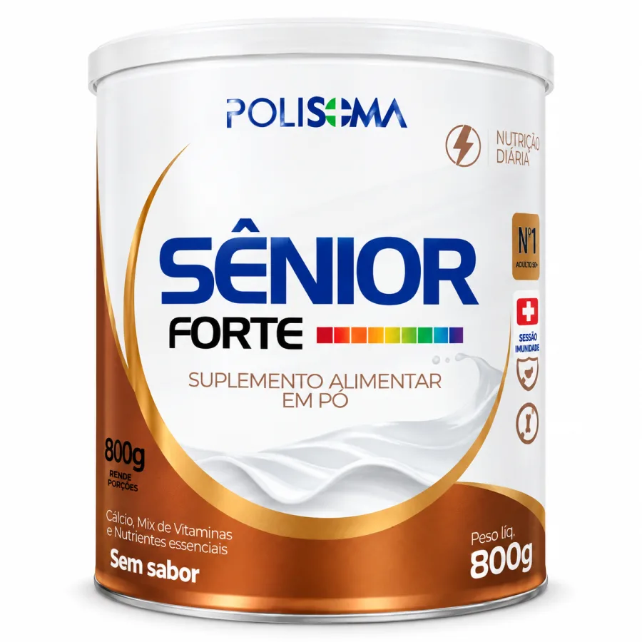 Polisoma Sênior Forte Suplemento Alimentar em Pó Sem Sabor 800g