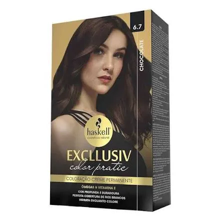 Coloração Creme Haskell Excllusiv Color Pratic 6.7 Chocolate