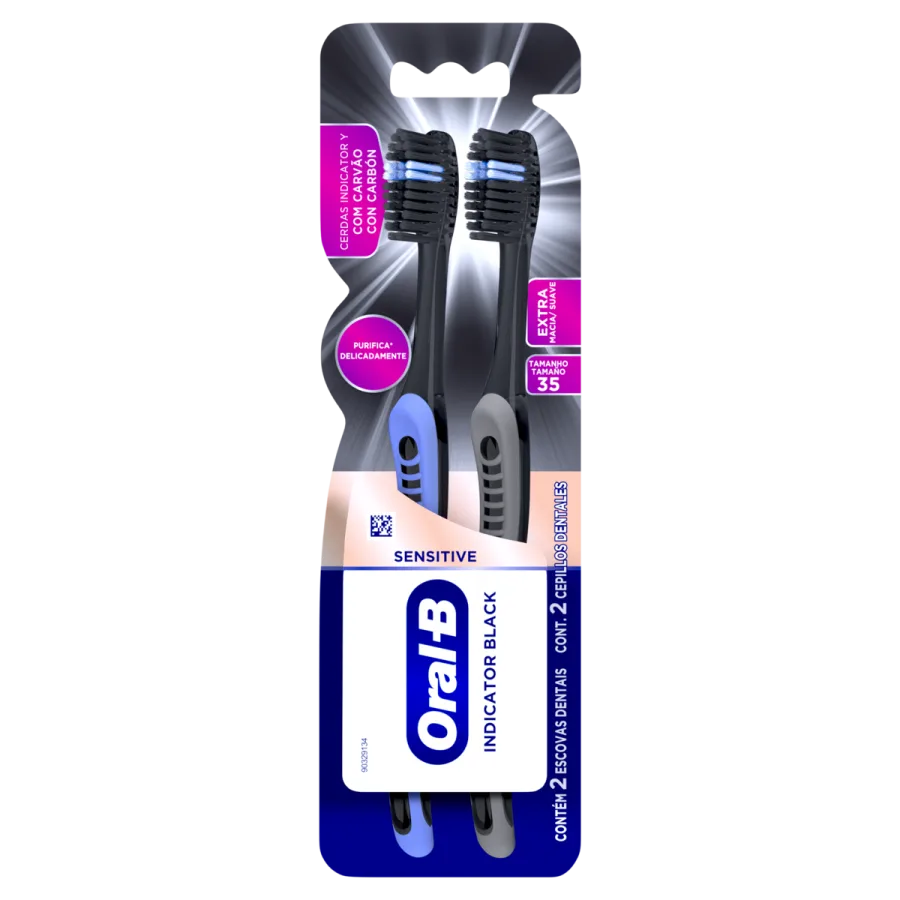 Escova Dental Oral B Indicator Black Sensitive 2und