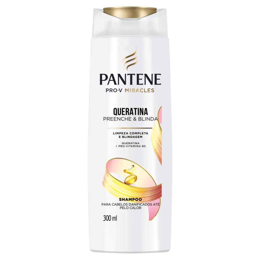 Shampoo Pantene Queratina Preenche & Blinda 300ML