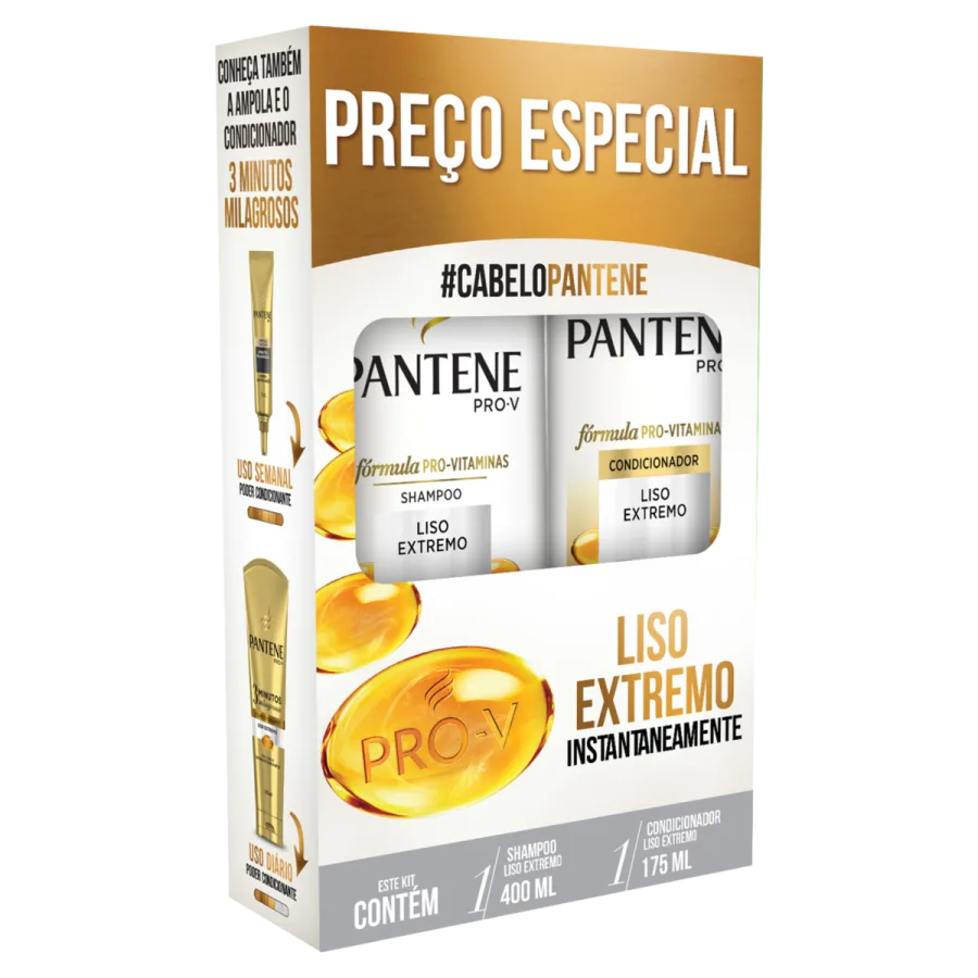 Shampoo Pantene Liso Extremo 400ML