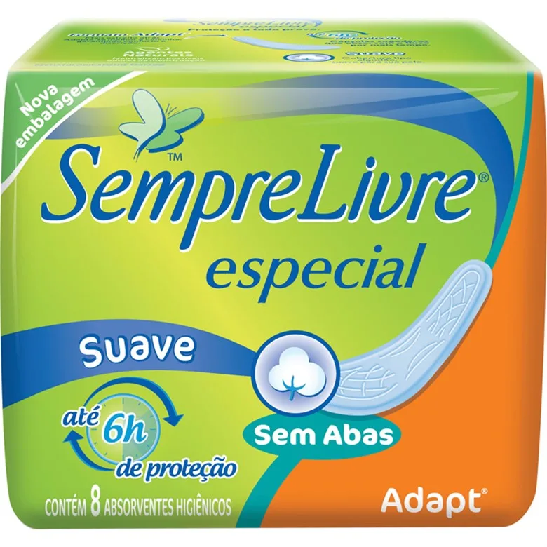 Abs Sempre Livre Adapt Suave sem Abas 8und