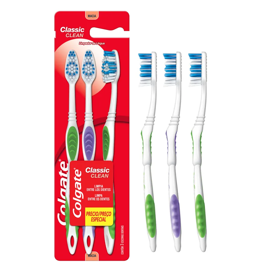 Escova Dental Colgate Classic 3x2 Und