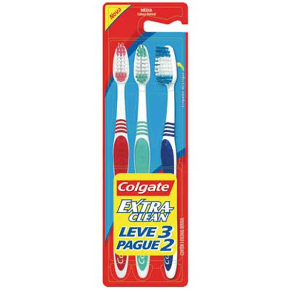 Escova Dental Colgate Extra Clean Extra Leve 3 Pague 2