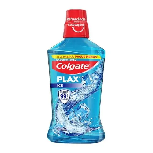 Enxaguante Bucal Colgate Plax Ice Leve 500ml Pague 350ml