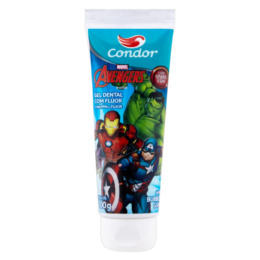 Gel Dental Condor Avengers com Fluor 100G