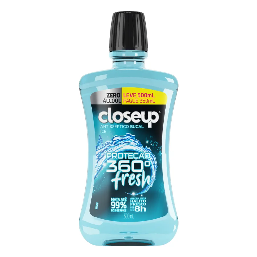 Enxaguante Bucal Close Up Ice sem Alcool 500ML