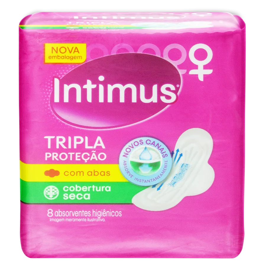 Abs Intimus Gel Cobertura Seca C/abas 8und