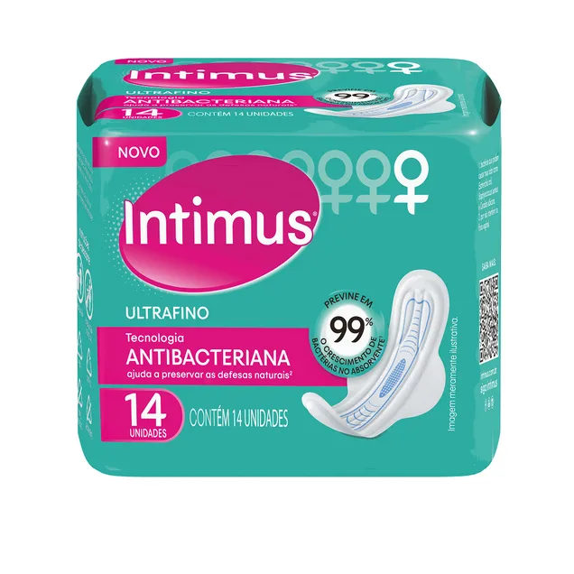 Abs Intimus Ultra Fino Antibacteriano Suave C/abas 14und