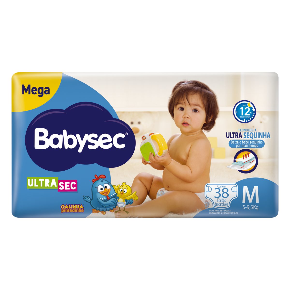 Fralda Babysec Ultra Mega M 38und