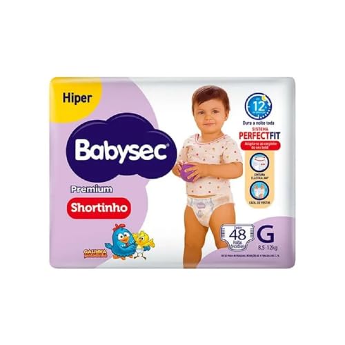 Fralda Babysec Premium Shortinho Hiper G 48und