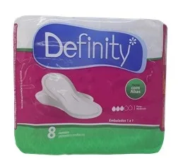 Absorvente Definity Normal com Abas 8 Unidades