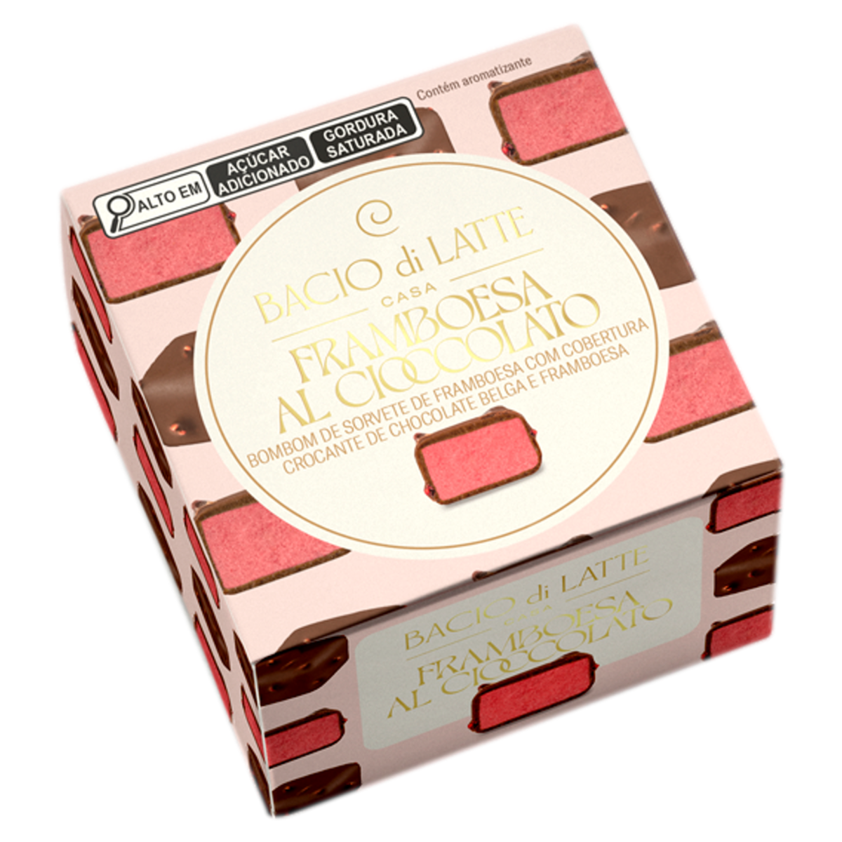 Bombom Di Gelato Bacio Di Latte Framboesa Al Cioccolato 90G