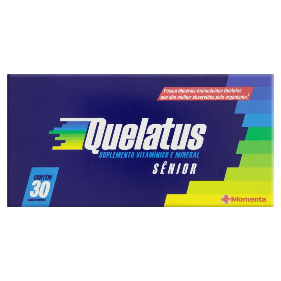 Quelatus Sênior Suplemento Vitamínico e Mineral 30 Comprimidos