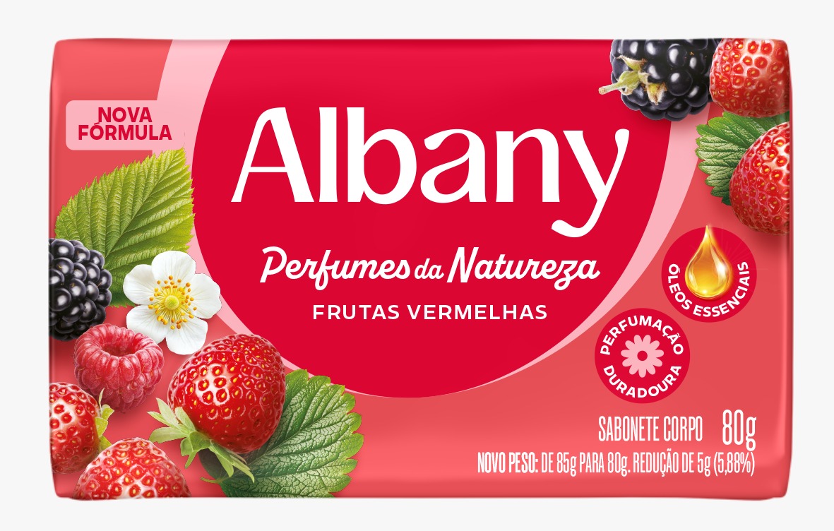 Sabonete Albany Perfume Frutas Vermelhas 85G