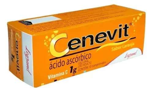 Cenevit Vitamina C 1g Sabor Laranja 10 Comprimidos Efervescentes