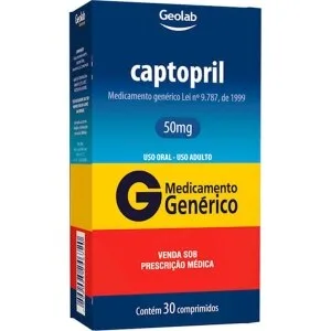 Captopril 50mg Geolab 30 Comprimidos