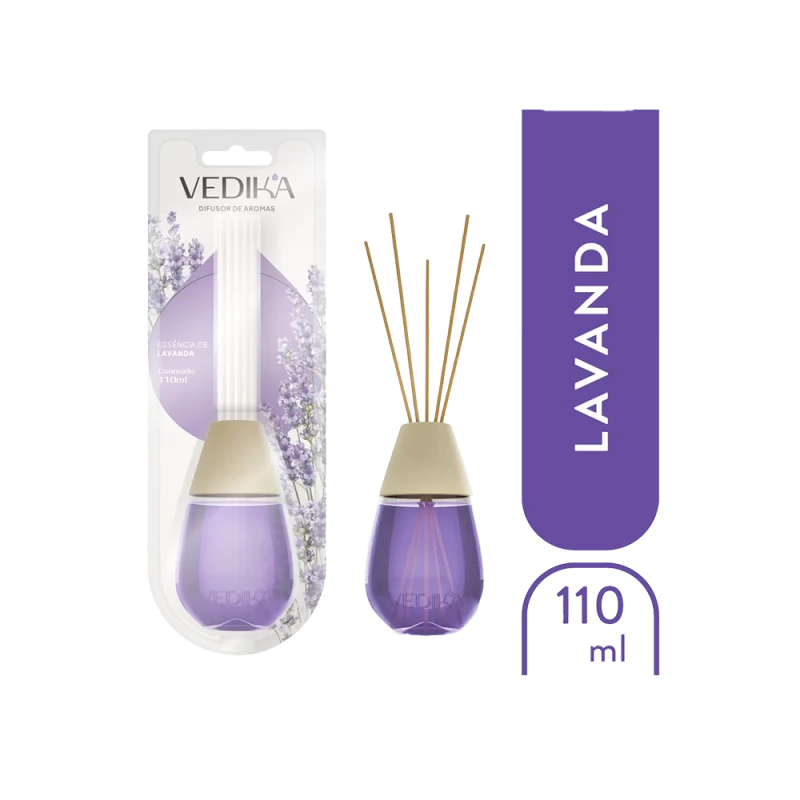 DIFUSOR DE VARETAS VEDIKA LAVANDA 110 ML