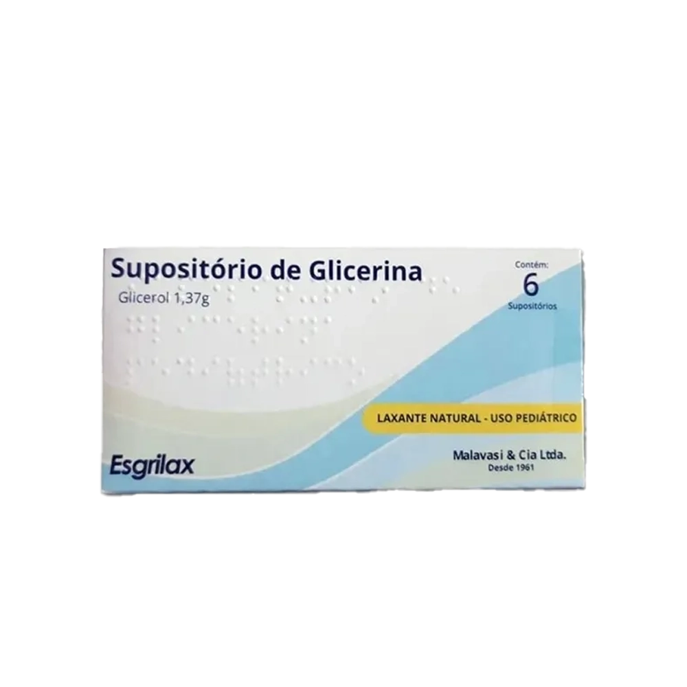 Supositório de Glicerina Pediátrico Esgrilax 6 Unidades