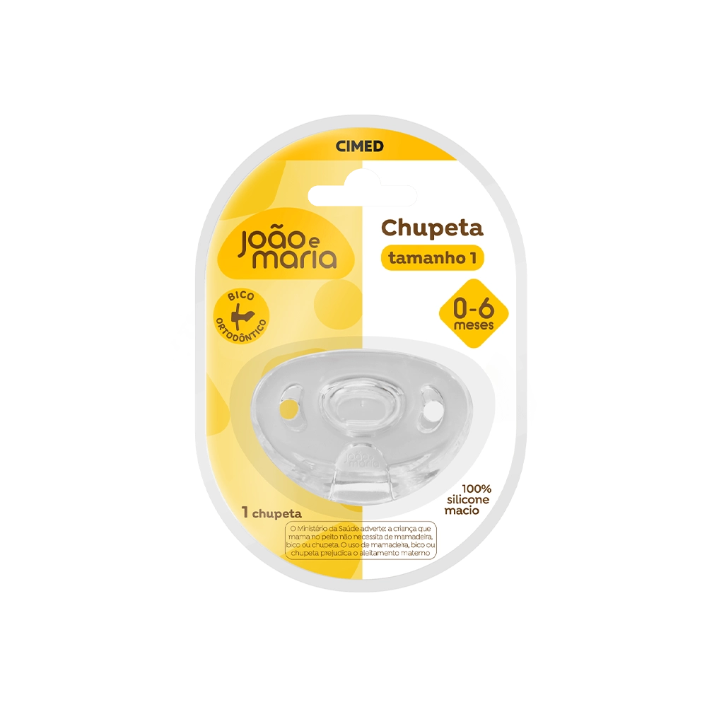 JOAO E MARIA CHUPETA ORTO BICO SILICONE TAM 1